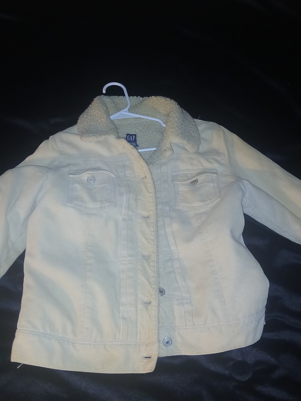 GAP Womens Small Cream Sherpa-Lined Corduroy Jacket